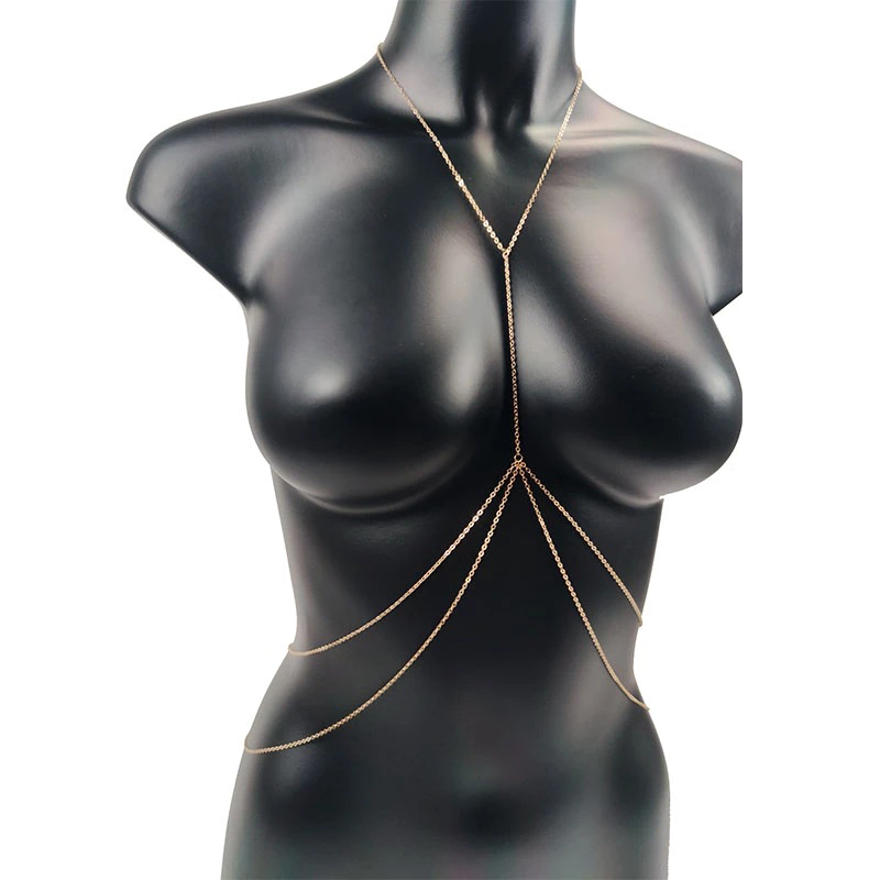 Body Jewelry Luxury - Vücut Takı Seksi Göğüs Zinciri Bikini