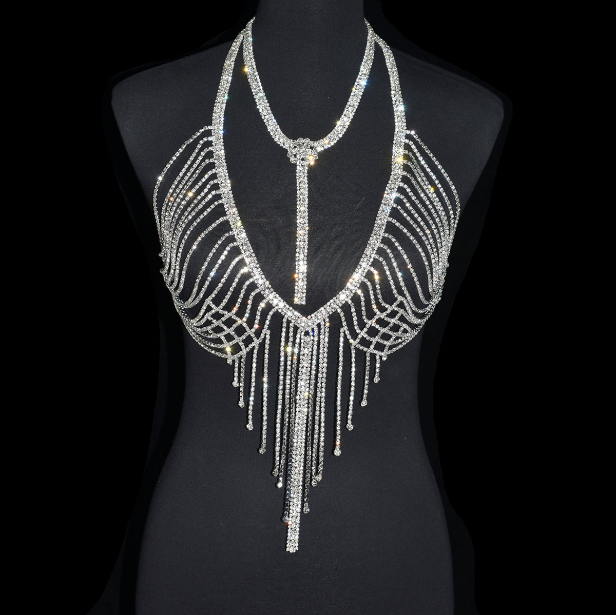 Body Jewelry Luxury - Seksi lüks püskül iç çamaşırı parlak