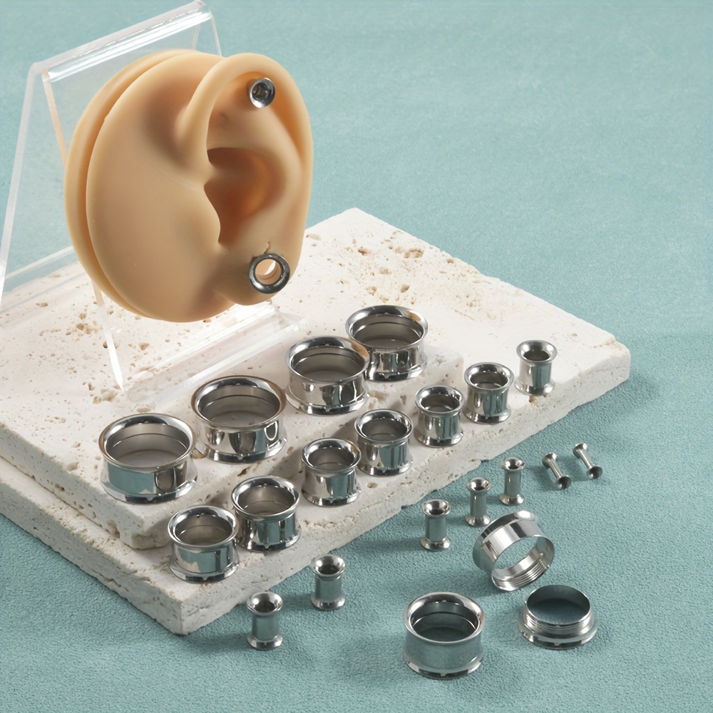 Body Jewelry Internally Threaded - 1 çift/12 çift Set paslanmaz çelik