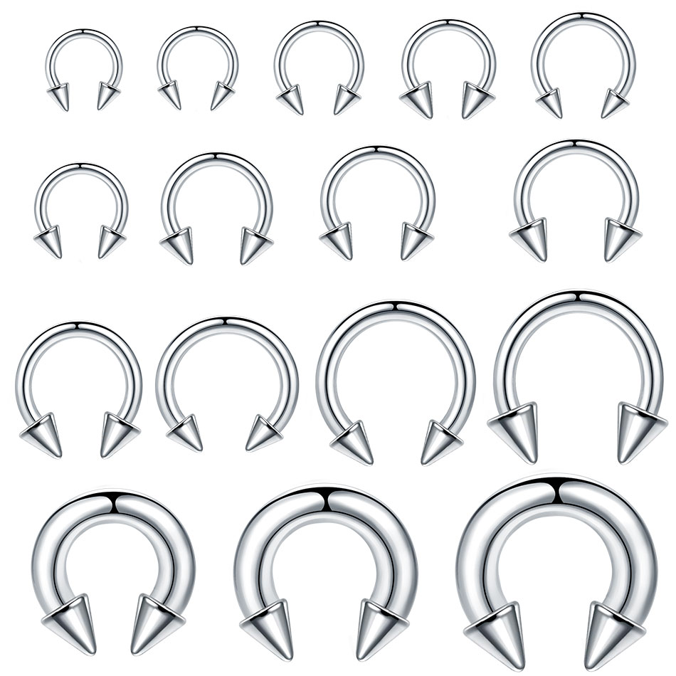 Body Jewelry Gauges - 1 adet paslanmaz çelik büyük boy
