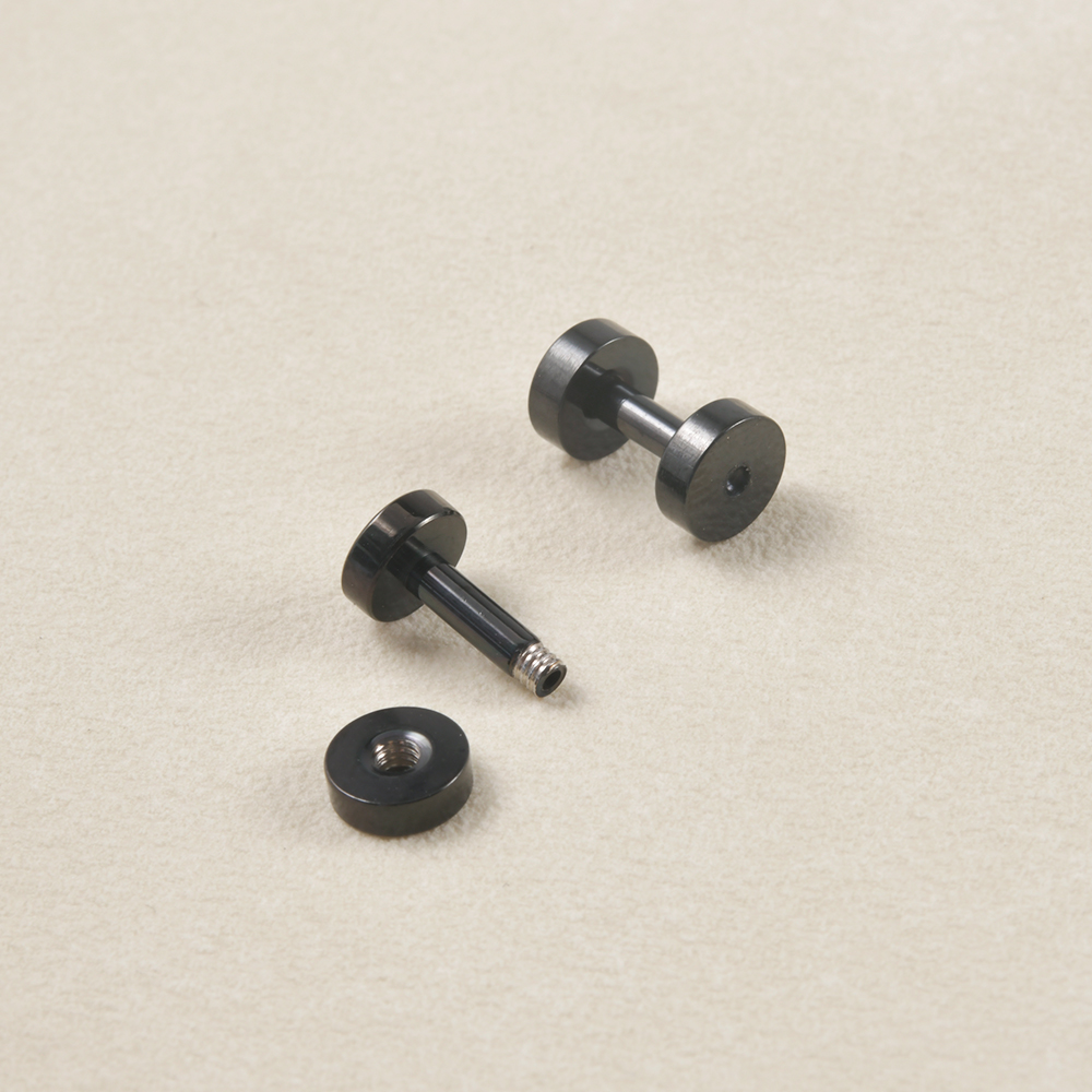1 çift paslanmaz çelik siyah r - Body Jewelry Gauges incelemesi ve fiyatı