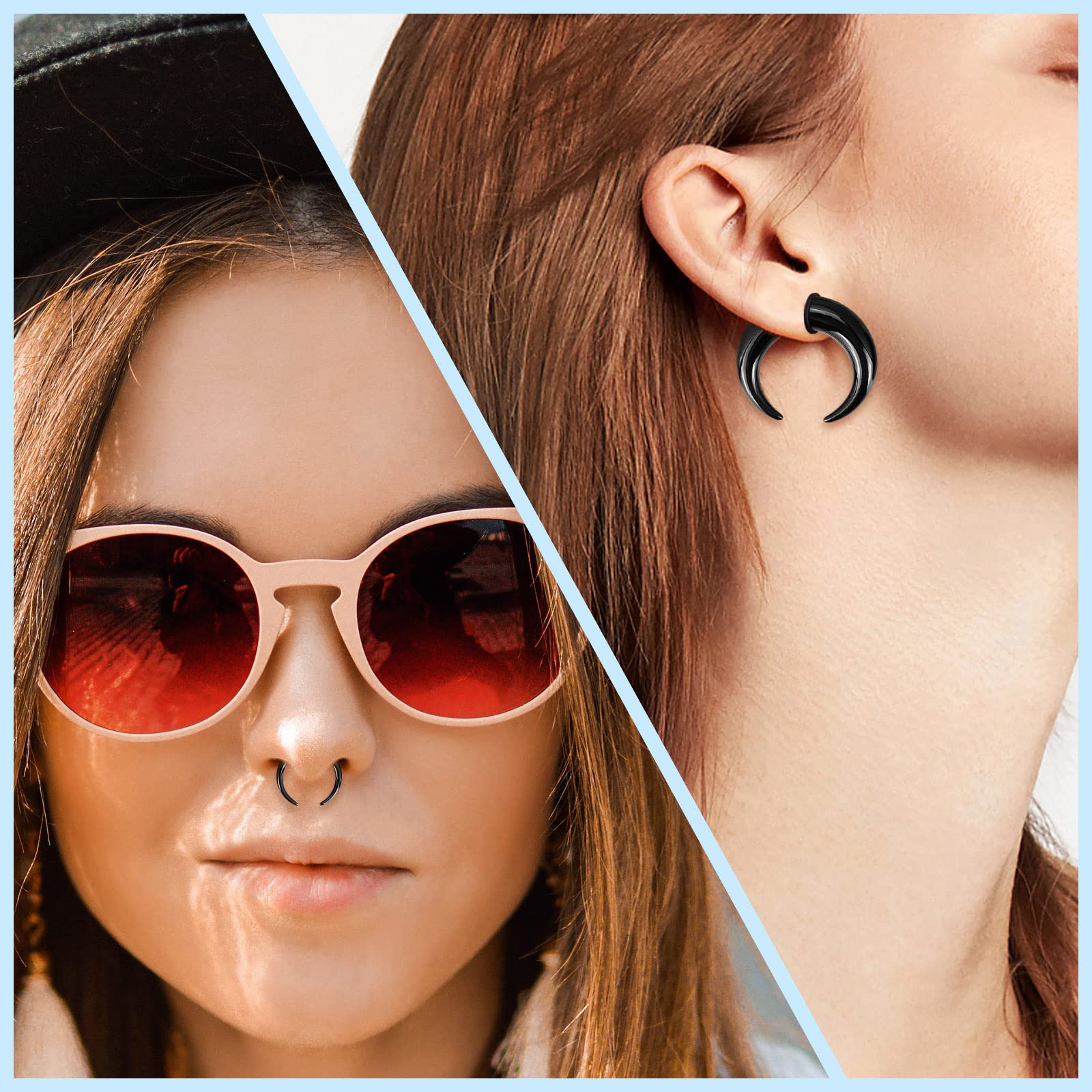 18 adet Akrilik Septum Pincher - Body Jewelry Gauges incelemesi ve fiyatı