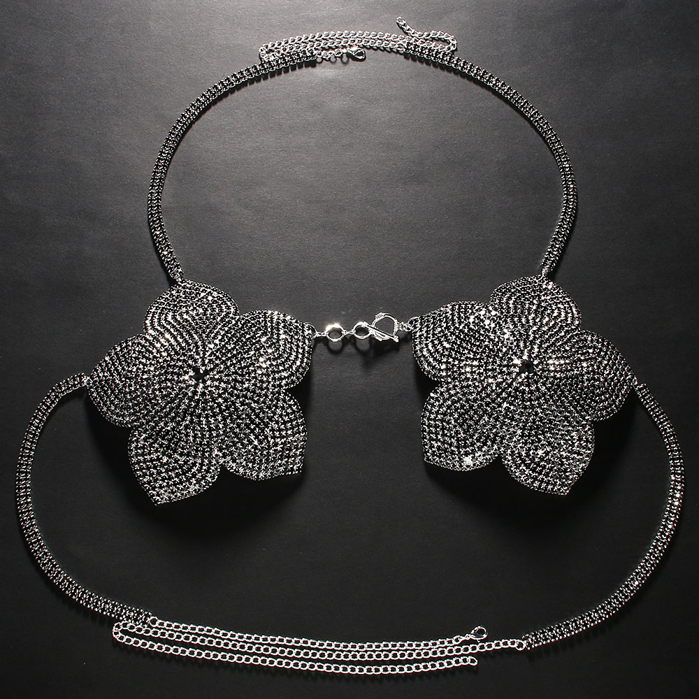 Stonefans siyah kristal çiçek  - Body Jewelry Luxury incelemesi ve fiyatı