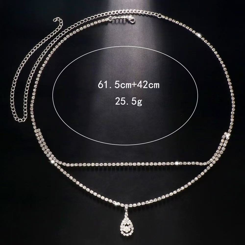 Lüks Rhinestone Çift Zincir Su - Body Jewelry Luxury incelemesi ve fiyatı