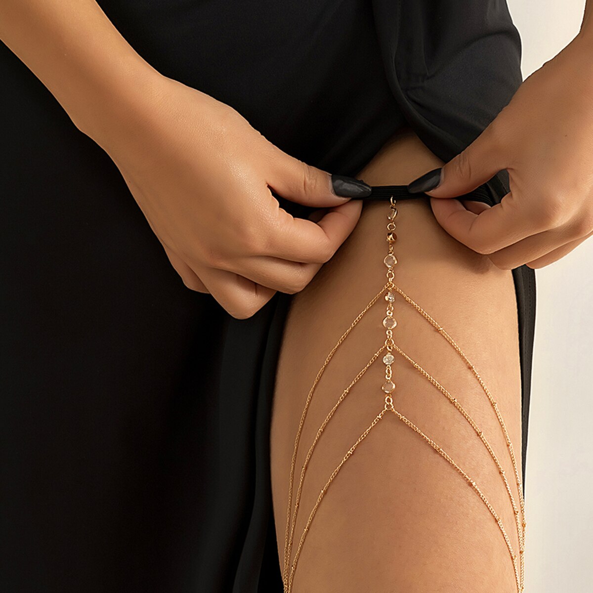 Boho elastik bant kristal baca - Qualiti Body Jewelry incelemesi ve fiyatı