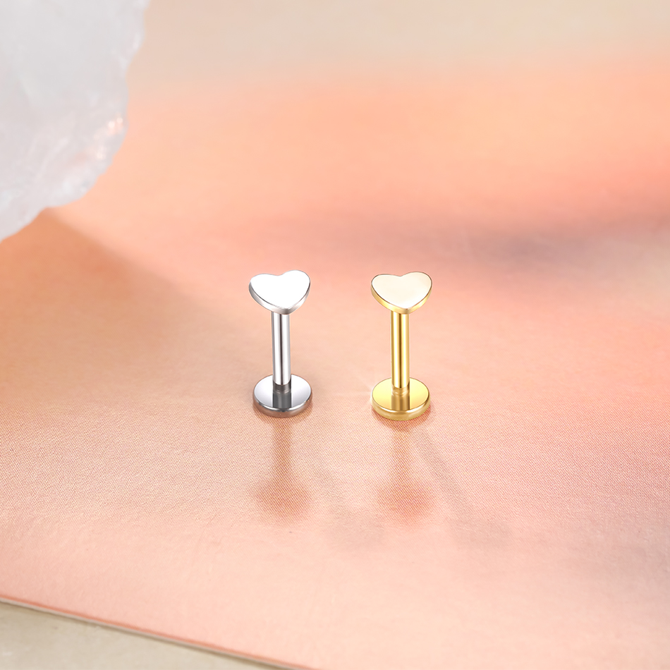 1 adet titanyum kalp yaprak yı - Body Jewelry Internally Threaded incelemesi ve fiyatı