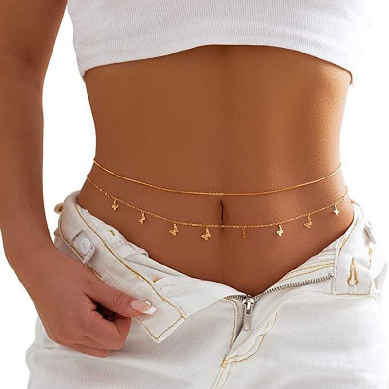 Moda basit çift katmanlı boncu - Body Jewelry Beach incelemesi ve fiyatı