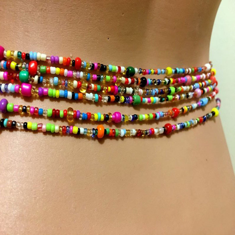 Kadınlar katmanlı boncuklu göb - Body Jewelry Beach incelemesi ve fiyatı