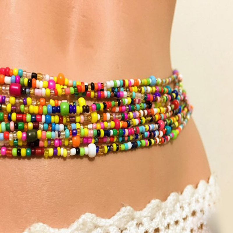 Kadınlar katmanlı boncuklu göb - Body Jewelry Beach incelemesi ve fiyatı